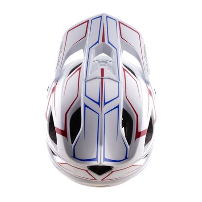 Casco MTB TROY LEE DESIGNS STAGE STUNT PINSTRIPE Blanco