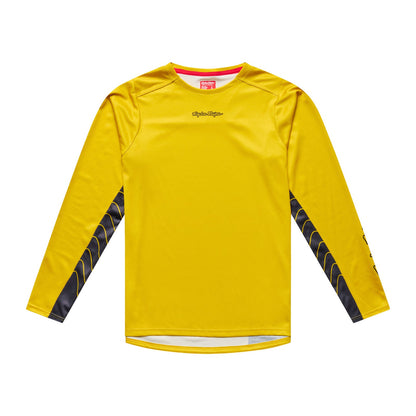 Maillot de manga larga TROY LEE DESIGNS SKYLINE CHILL SWITCHBACK amarillo ácido