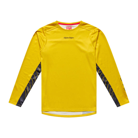 Maillot de manga larga TROY LEE DESIGNS SKYLINE CHILL SWITCHBACK amarillo ácido
