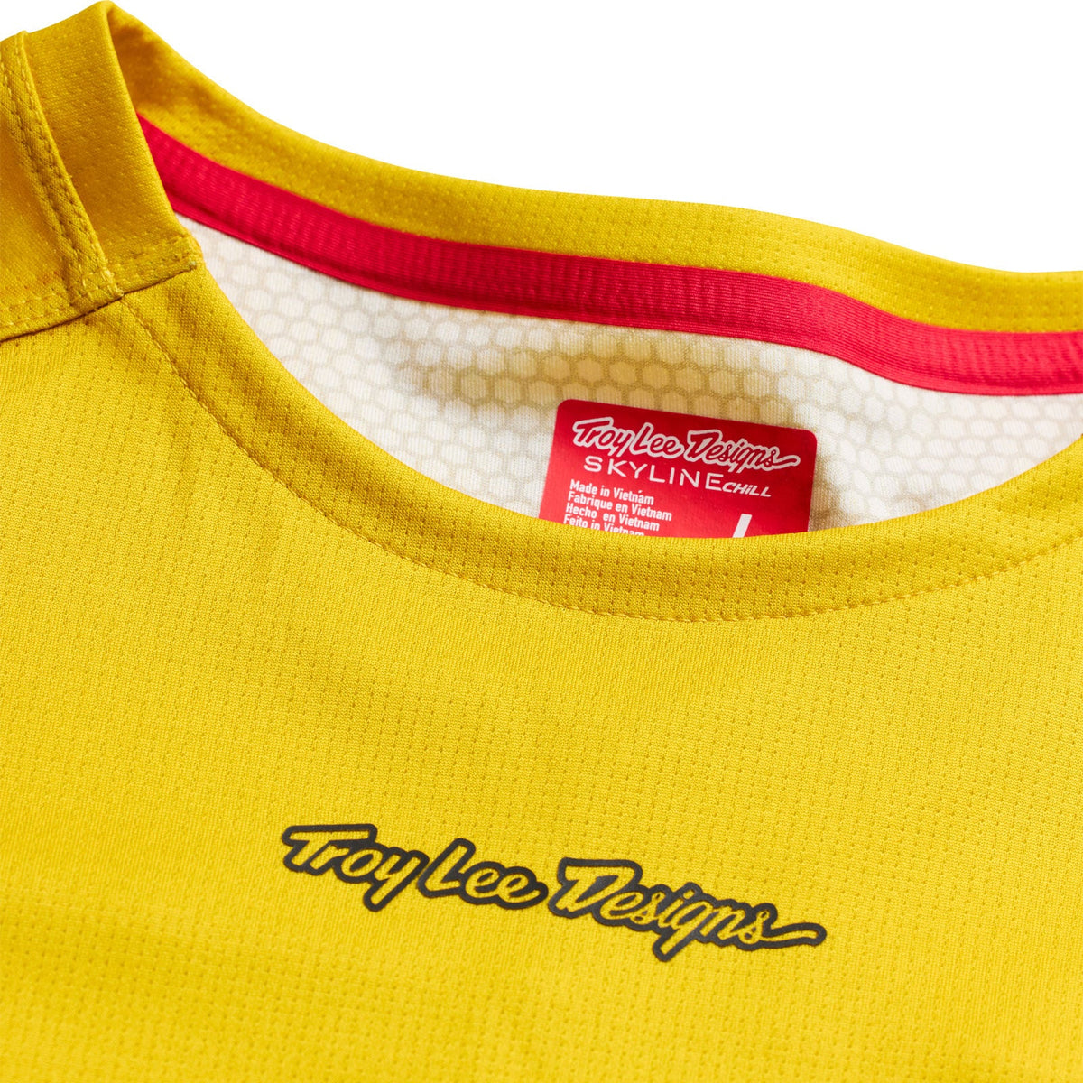 Maillot de manga larga TROY LEE DESIGNS SKYLINE CHILL SWITCHBACK amarillo ácido