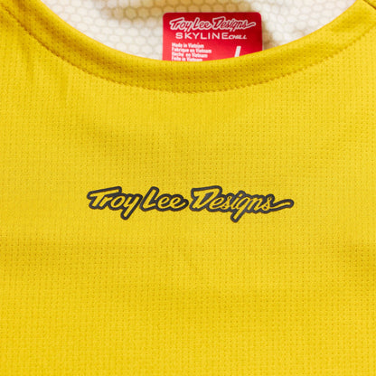 Maillot de manga larga TROY LEE DESIGNS SKYLINE CHILL SWITCHBACK amarillo ácido