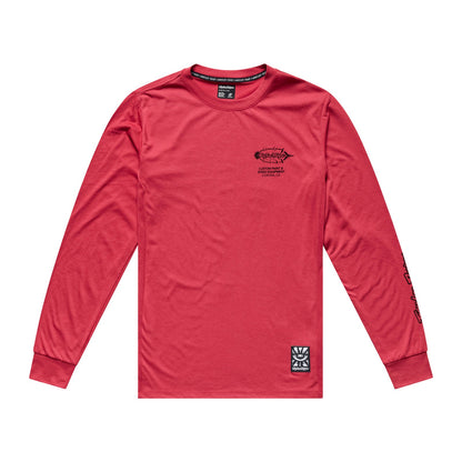 Maillot de manga larga TROY LEE DESIGNS SKYLINE RIDE FEATHERED en rojo brasa