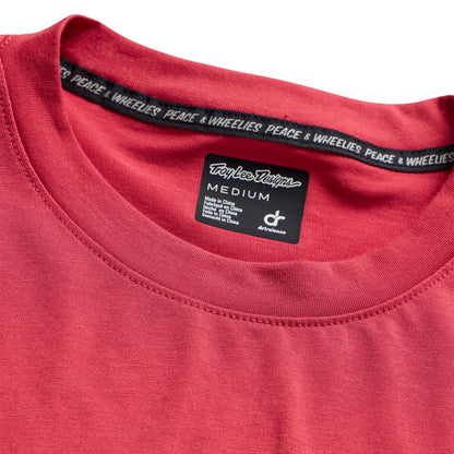 Maillot de manga larga TROY LEE DESIGNS SKYLINE RIDE FEATHERED en rojo brasa