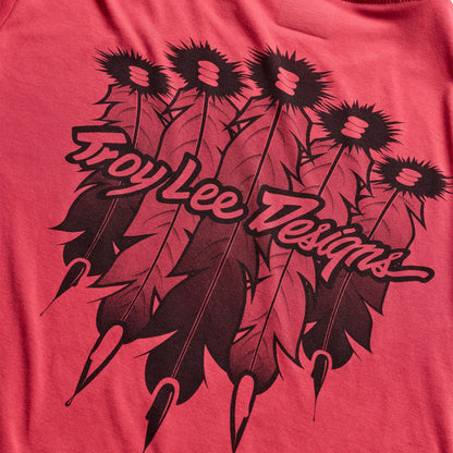 Maillot de manga larga TROY LEE DESIGNS SKYLINE RIDE FEATHERED en rojo brasa