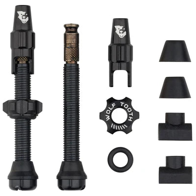Lote de 2 Válvulas Tubeless WOLF TOOTH CLIK VALVE Negro
