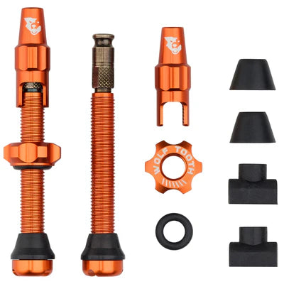 Lote de 2 Válvulas Tubeless WOLF TOOTH CLIK VALVE Naranja