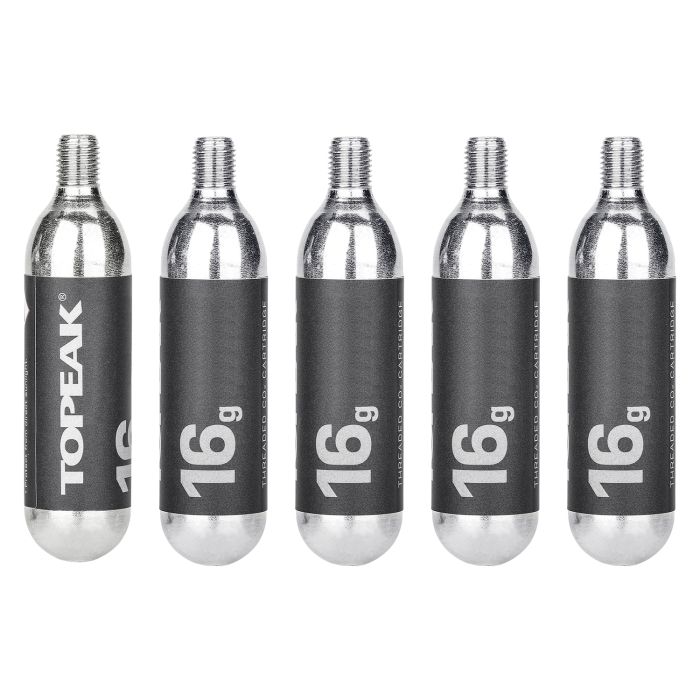 TOPEAK Cartuchos de CO2 Roscados 16g (5 piezas)