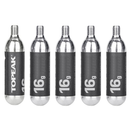 TOPEAK Cartuchos de CO2 Roscados 16g (5 piezas)