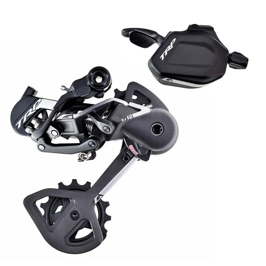 TRP DH12 12V Negro/Plata Kit de Desviador y Palanca de Cambio