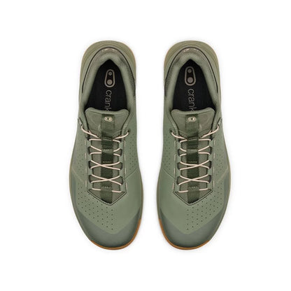 Zapatillas de MTB CRANKBROTHERS STAMP TRAIL SPEED LACE verde/arena/goma — vista superior