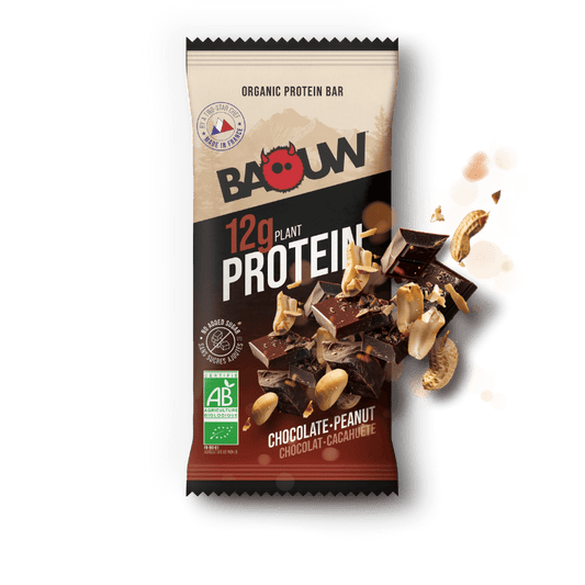 BAOUW ORGANIC EXTRA Barrita de proteínas de chocolate y malvavisco (50g)