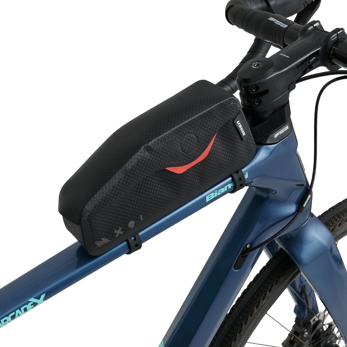 Bolsa para el cuadro USWE TOP TUBE MAGNETIC 1,2 L, negra
