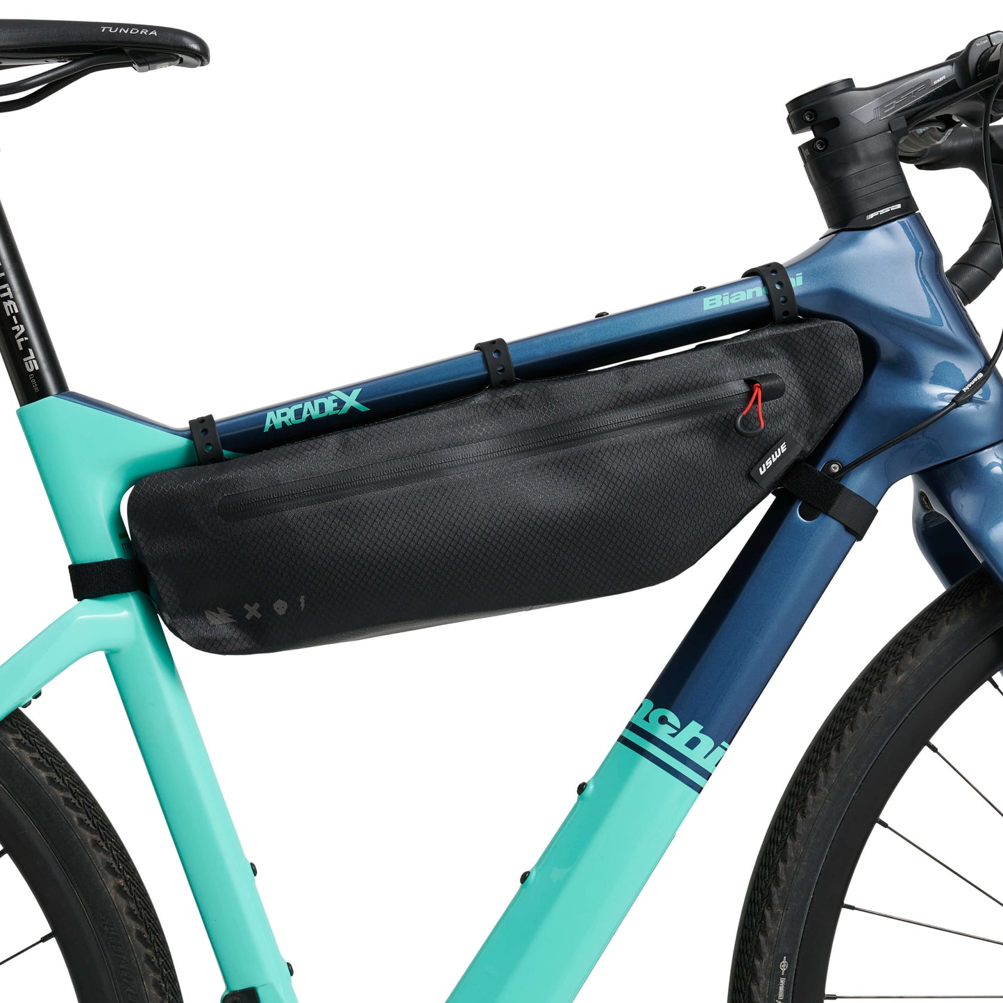 Bolsa para cuadro USWE FRAME TUBE LARGE 3,4 L, negra