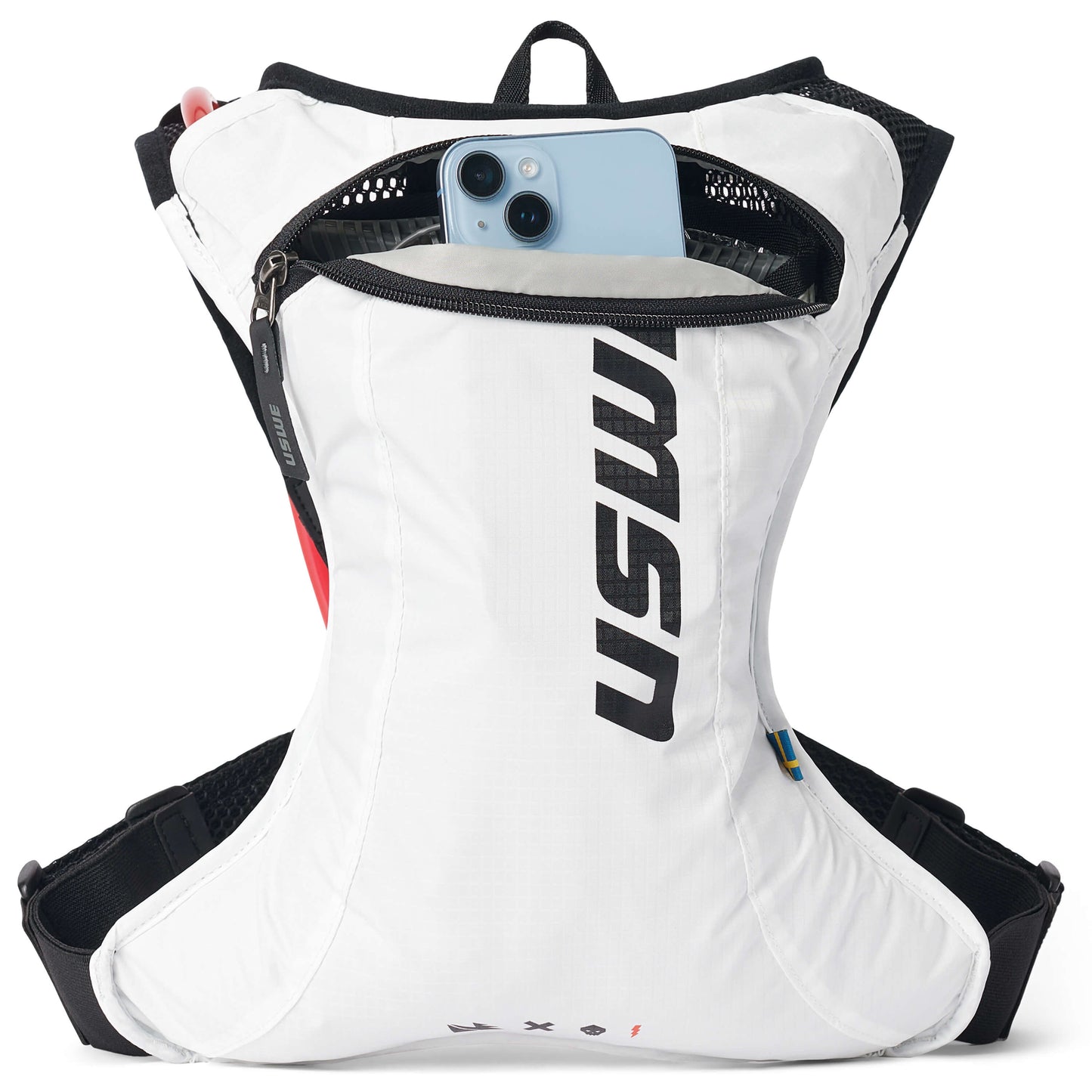 Mochila de hidratación USWE RACE 2.0, 2 L, blanca