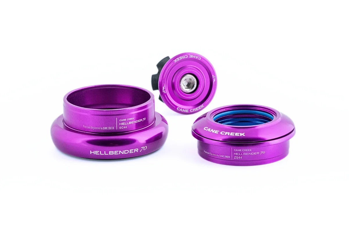 Juego de dirección semiintegrado/externo cónico CANE CREEK Hellbender 70 1"1/8-1.5" ZS44/EC44 violeta