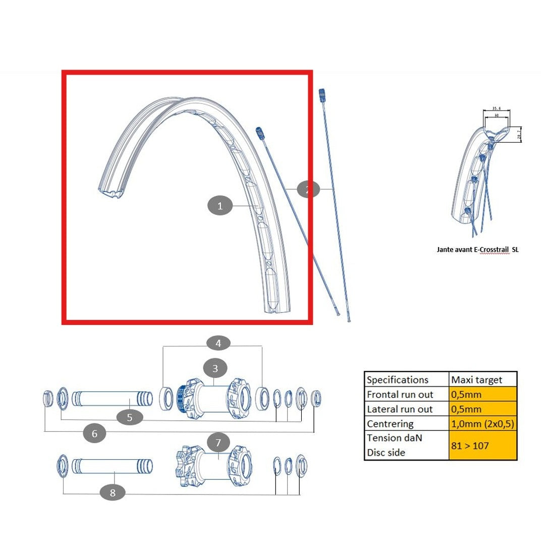 Kit Rueda Delantera MAVIC ECROSSTRAIL SL 27.5