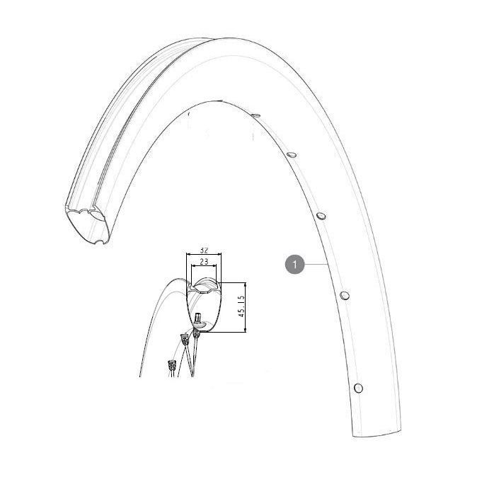 Kit Rueda Delantera MAVIC COSMIC SL4 45 23mm