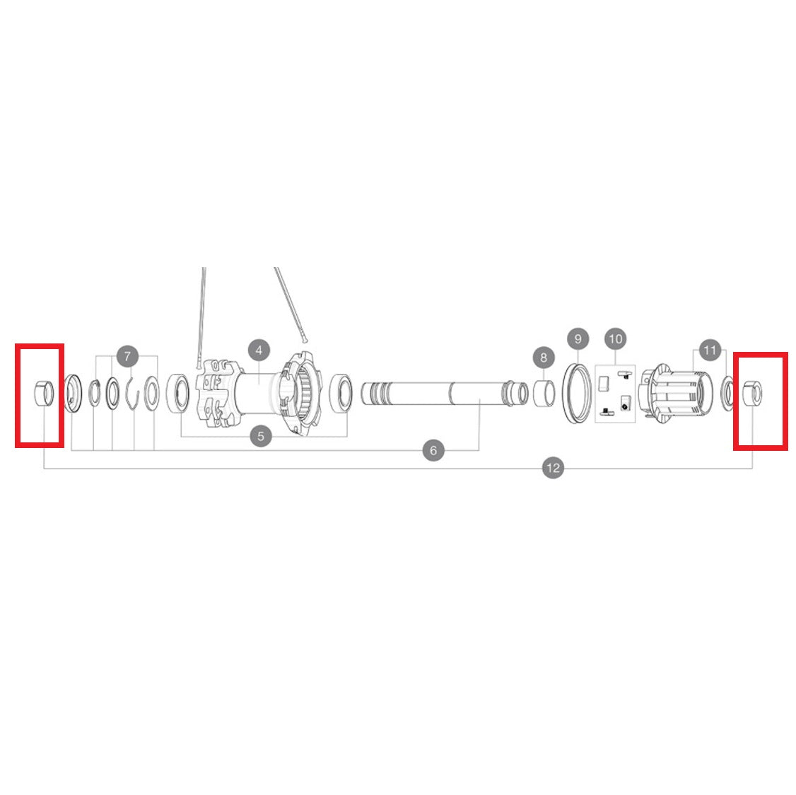 SOPORTE EJE TRASERO AUTOAJUSTABLE MAVIC YELL BOOST 148MM