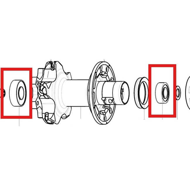 MAVIC RODAMIENTOS BUJE TRASERO 9X22X7 (B9) + 12X28X8 (6001) 2015