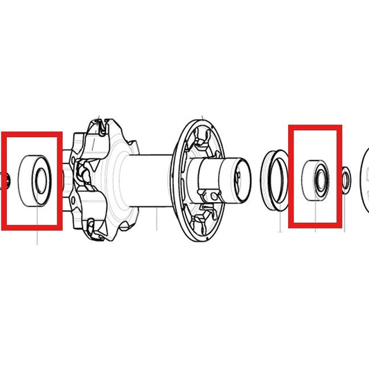 MAVIC RODAMIENTOS BUJE TRASERO 9X22X7 (B9) + 12X28X8 (6001) 2015