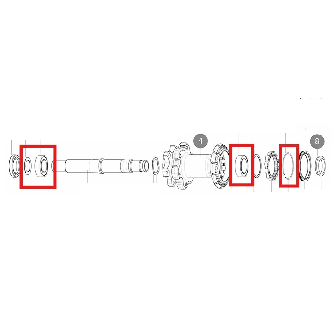 KIT RODAMIENTOS MAVIC ID360 15X28X7 (61902) + 17X28X7
