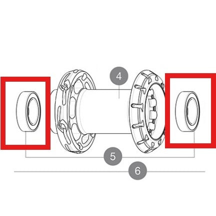 KIT 2 RODAMIENTOS MAVIC ID360 17X28X7 + ARANDELA ONDULADA 110N + CLIP INOX