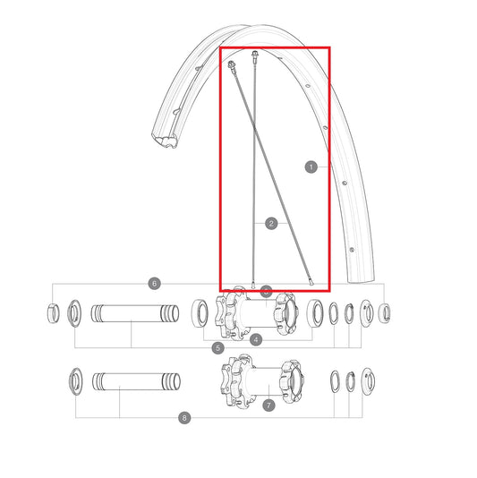KIT 12 RADIOS DELANTEROS/TRASEROS CROSSMAX PRO CARBON 29'' EXTRAPLANOS 291MM + TETINA ALU BLACK NIPPL.WASH