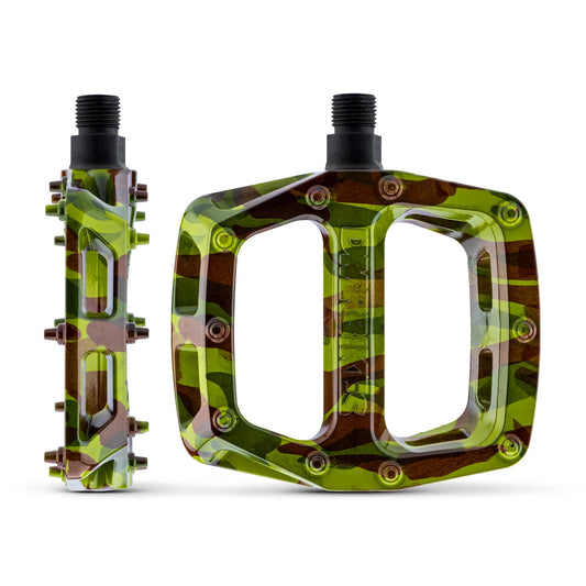 Pedales planos DMR V6 Camo Verde