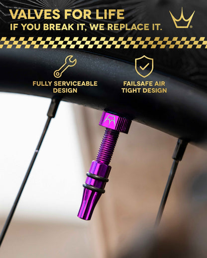 Válvulas Tubeless PEATY'S HOLESHOT FAST FLOW 42mm (x2) Verde