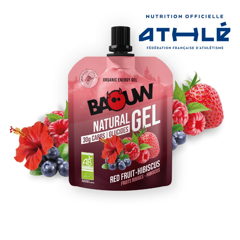 BAOUW Gel Energético Orgánico Frutos Rojos-Hibisco (85g)