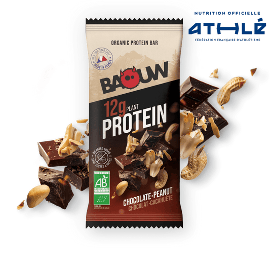 BAOUW ORGANIC EXTRA Barrita de proteínas de chocolate y malvavisco (50g)