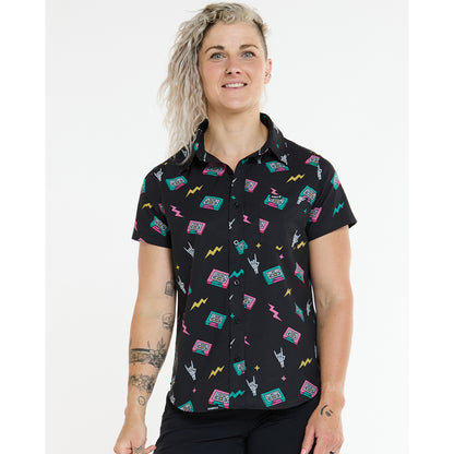 Camisa Técnica DHARCO TECH PARTY MIX TAPE Mujer Negro