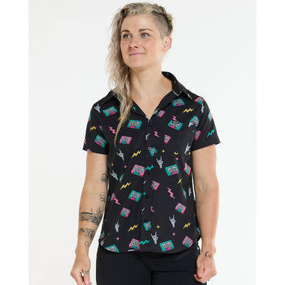 Camisa Técnica DHARCO TECH PARTY MIX TAPE Mujer Negro