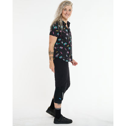 Camisa Técnica DHARCO TECH PARTY MIX TAPE Mujer Negro