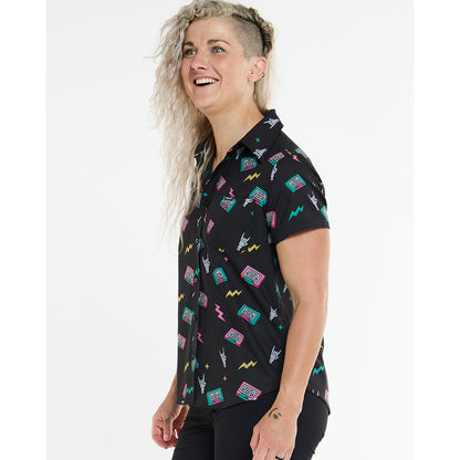 Camisa Técnica DHARCO TECH PARTY MIX TAPE Mujer Negro
