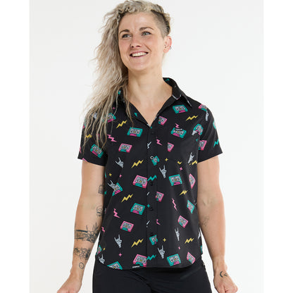 Camisa Técnica DHARCO TECH PARTY MIX TAPE Mujer Negro