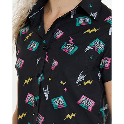Camisa Técnica DHARCO TECH PARTY MIX TAPE Mujer Negro