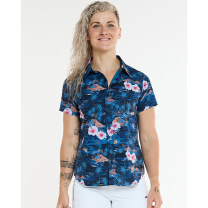 Camisa Técnica DHARCO TECH PARTY OASIS Mujer Azul