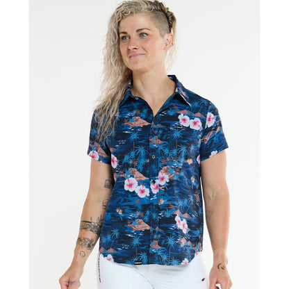 Camisa Técnica DHARCO TECH PARTY OASIS Mujer Azul