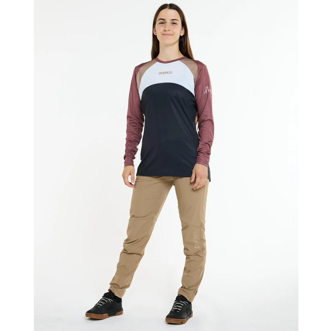 Maillot de manga larga DHARCO RACE LOTUS de mujer Negro/Bronce