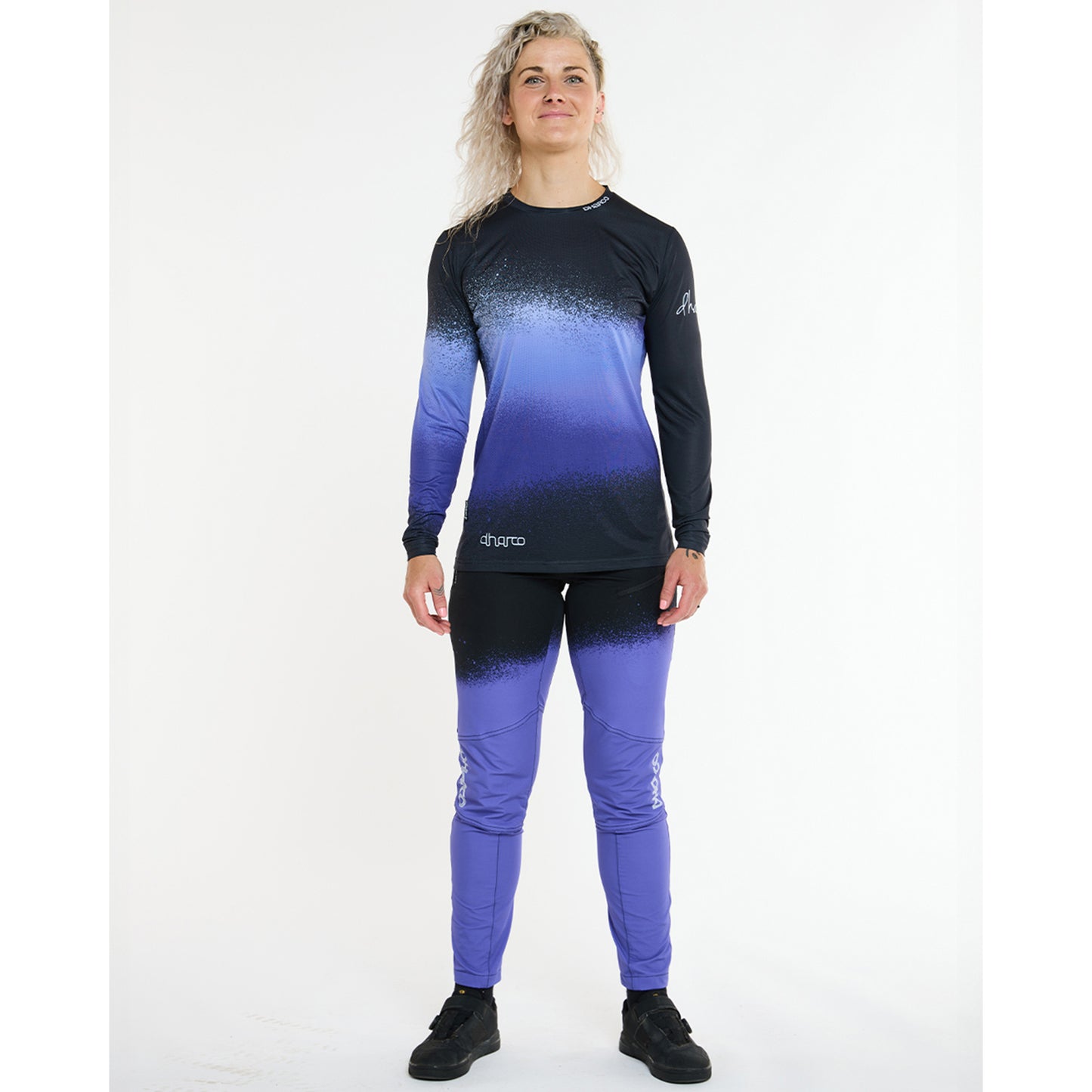 Maillot de manga larga DHARCO RACE ULTRA VIOLET para mujer Negro/Morado