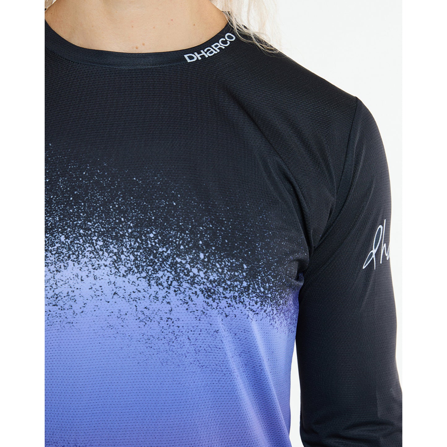 Maillot de manga larga DHARCO RACE ULTRA VIOLET para mujer Negro/Morado