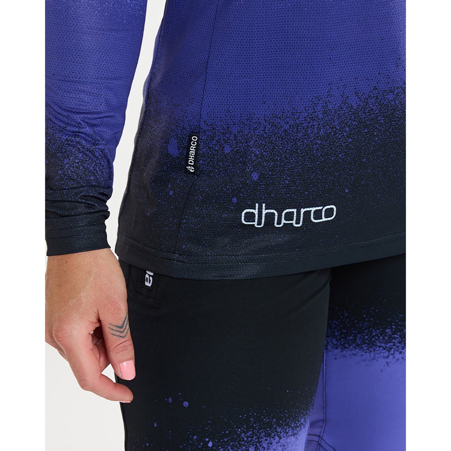 Maillot de manga larga DHARCO RACE ULTRA VIOLET para mujer Negro/Morado