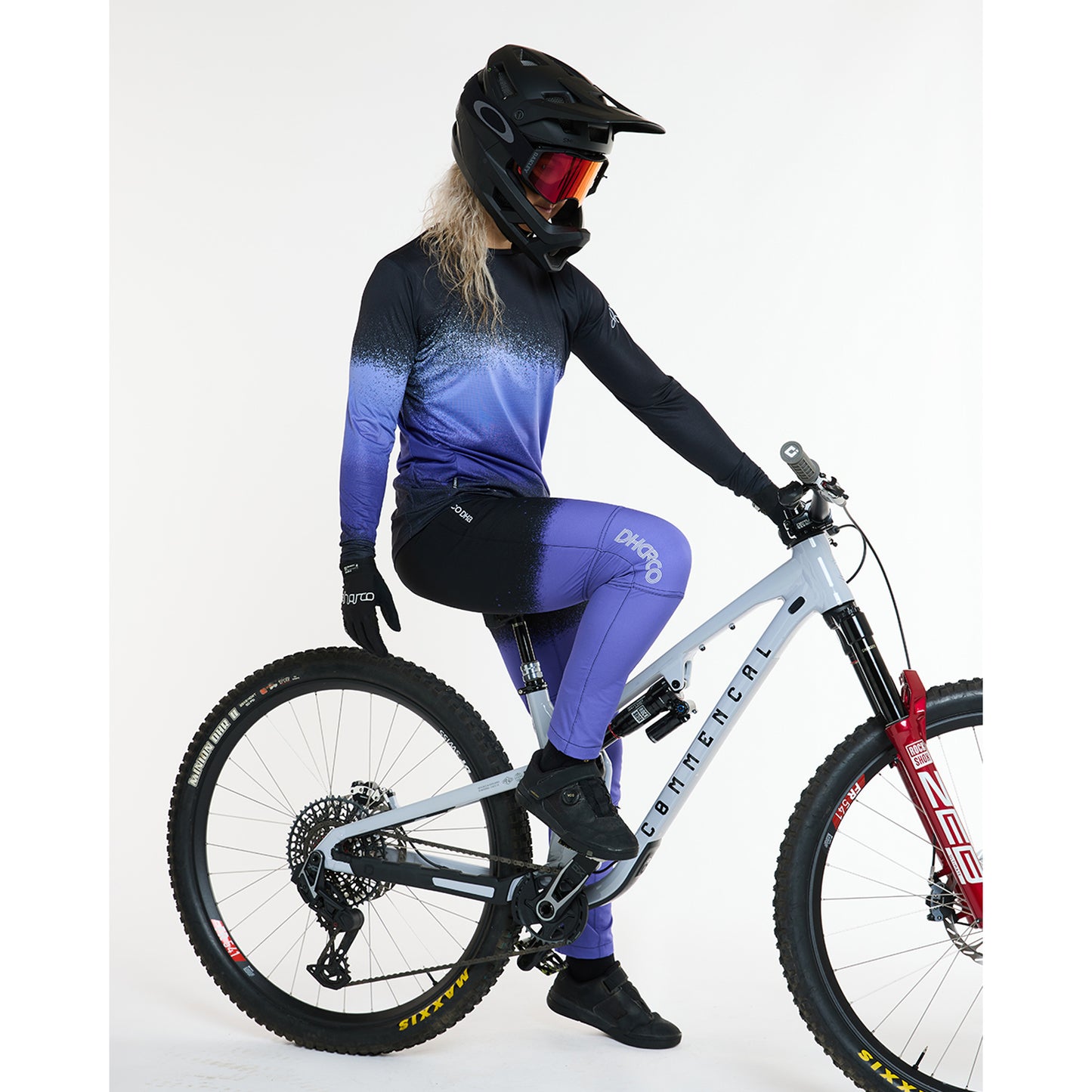 Maillot de manga larga DHARCO RACE ULTRA VIOLET para mujer Negro/Morado