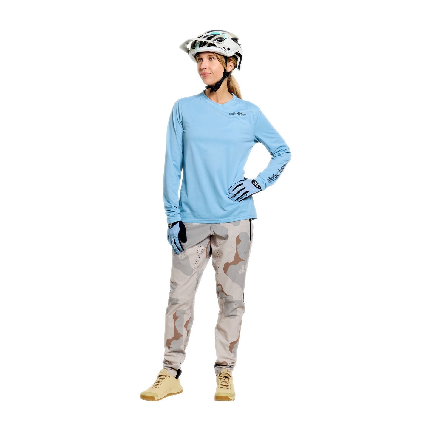 TROY LEE DESIGNS LILIUM PRO Maillot de manga larga para mujer Azul