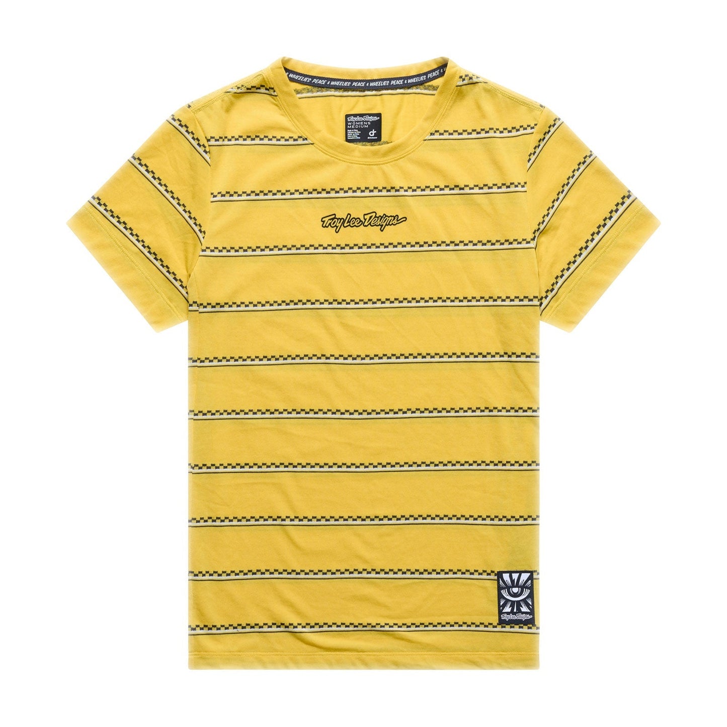 TROY LEE DESIGNS LILIUM RIDE CHECKED OUT Maillot Manga Corta Mujer Amarillo