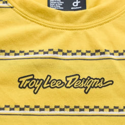 TROY LEE DESIGNS LILIUM RIDE CHECKED OUT Maillot de manga corta para mujer Amarillo