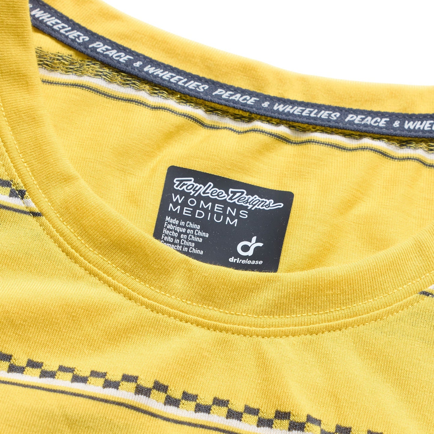 TROY LEE DESIGNS LILIUM RIDE CHECKED OUT Maillot Manga Corta Mujer Amarillo