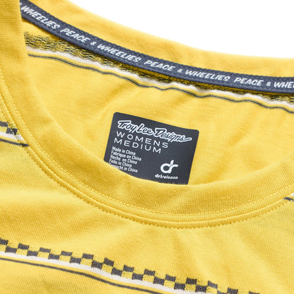 Maillot TROY LEE DESIGNS LILIUM RIDE CHECKED OUT Mujer Mangas Cortas Amarillo