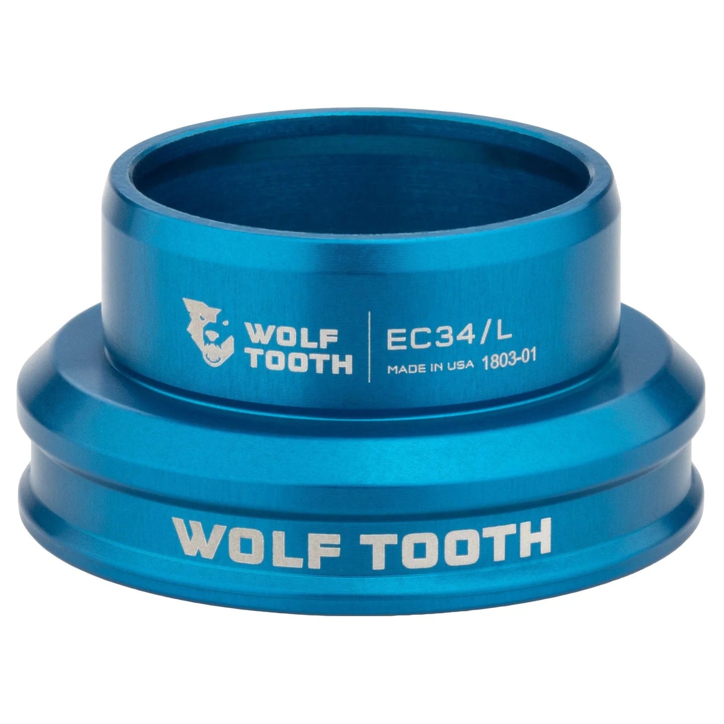 Cazo bajo para juego de dirección externo WOLF TOOTH PERFORMANCE 1"1/8 EC34 azul